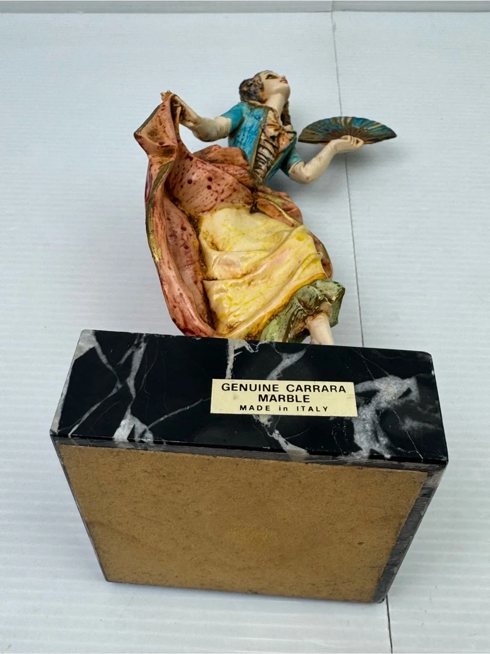 VTG Fontanini Depose Italy Gentleman Lady Figurine Set 177 178 Carrara Marble Ba